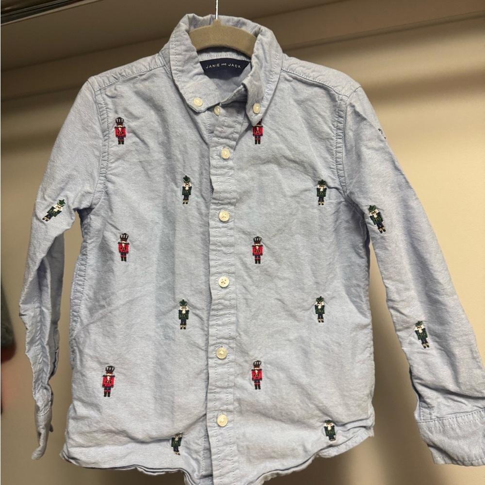 Adorable Nutcracker Button-Up Shirt for Little Boys Size 4T - Janie and Jack